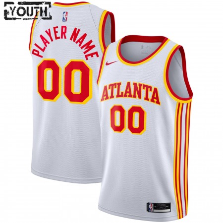 Kinder NBA Atlanta Hawks Trikot Benutzerdefinierte Nike 2020-2021 Association Edition Swingman
